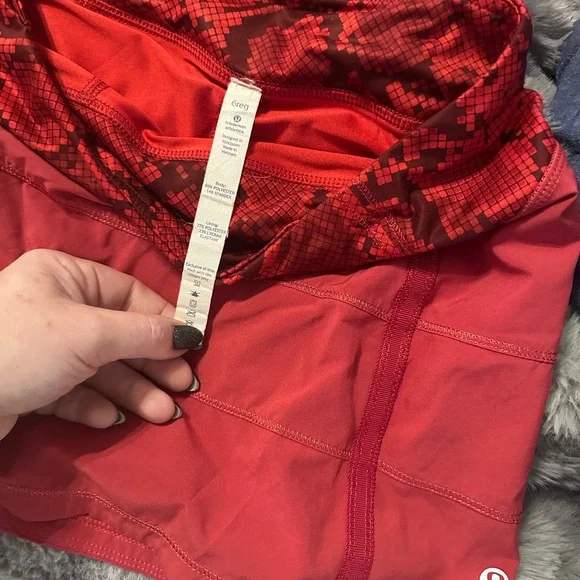 Lululemon Athletica Red Mini Skirt - Picture 4 of 5